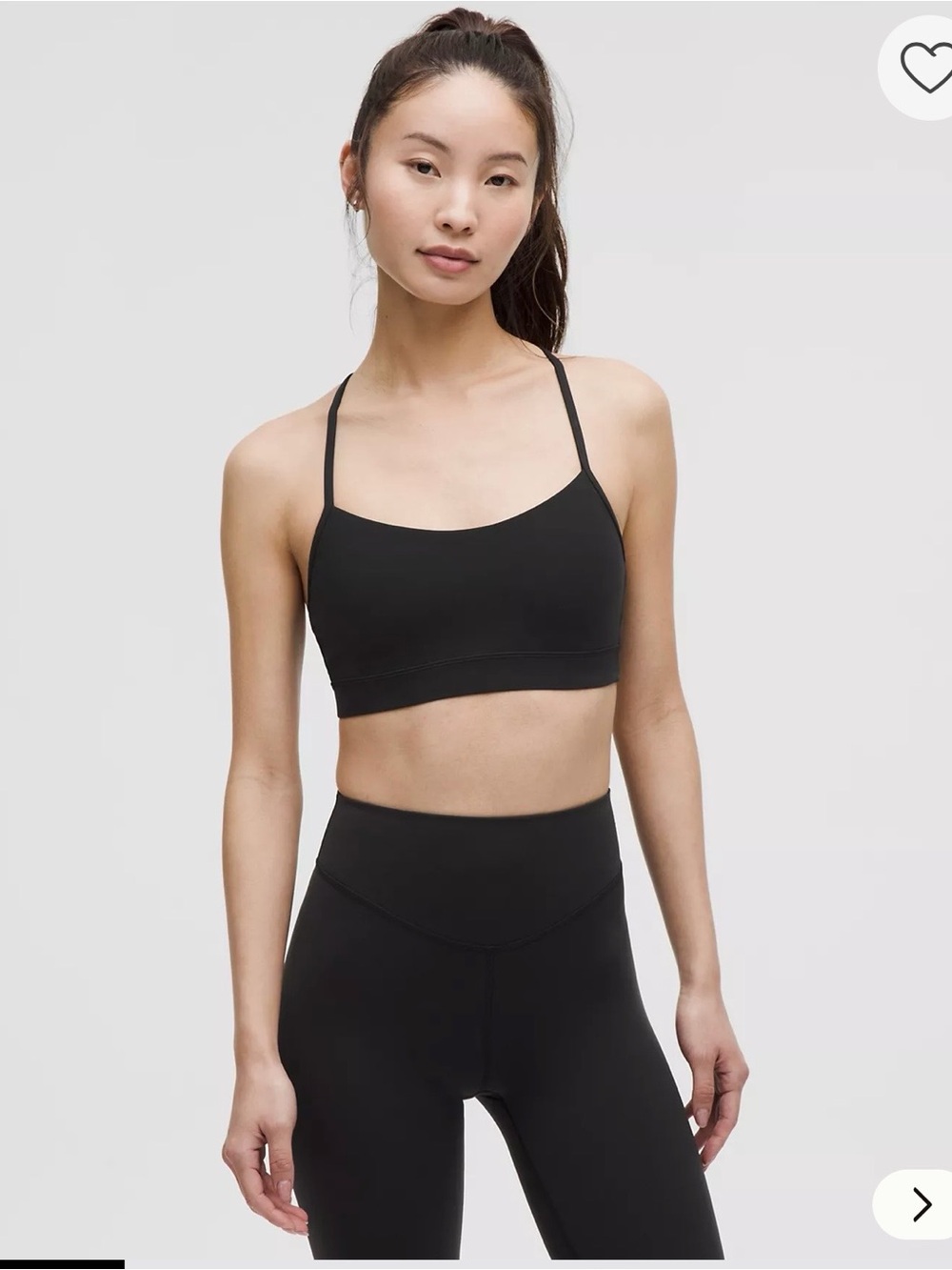 NEW Lululemon Flow Y Bra Women Size 2 Nulu W2CRHS Light Support, A–C Cups Black